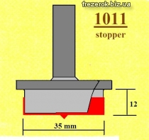 Фреза пазовая петлевая форстнера 1011 G stopper