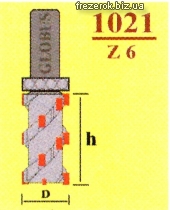 Фреза  кромочная прямая с верхним подшипником 1021 z 6 G