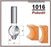 Фреза галтельная с подшипником 1016 Pobedit