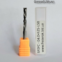 Фреза компресійна двозахідна D4*l25*L50  2F (HRC55)