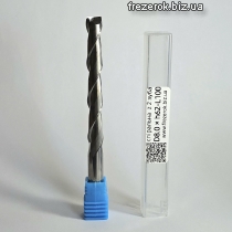 Фреза спіральна 2-х зуба D8.0×h62×L100