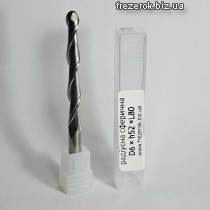 Фреза радіусна сферична d6*h52-L80-2T