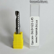 ФРЕЗА СПІРАЛЬНА ОДНОЗАХІДНА D6*I22-L45