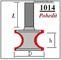 Фреза кромочные полустержневая 1014 Pobedit